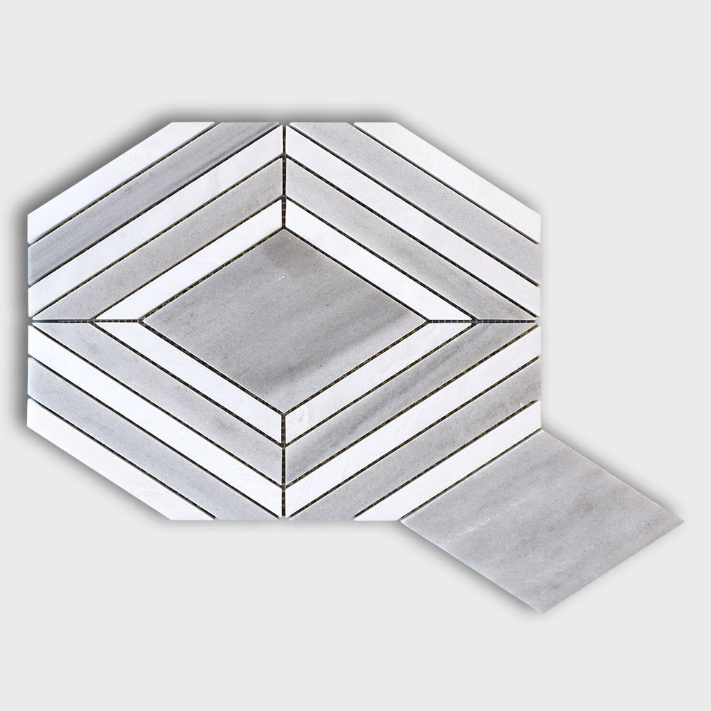 Multicolor Honed Stella Marble Mosaics 10x12 3/4 Marble Honed 9x12 Mosaics