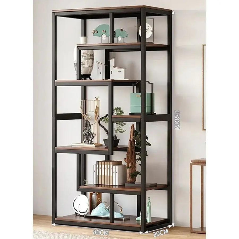 Multifunctional Wall Mounted and Floor Standing Bookshelf Space Saving Display Rack with Open Shelves for Home Office and Student Use 80 cm by House Of Avana