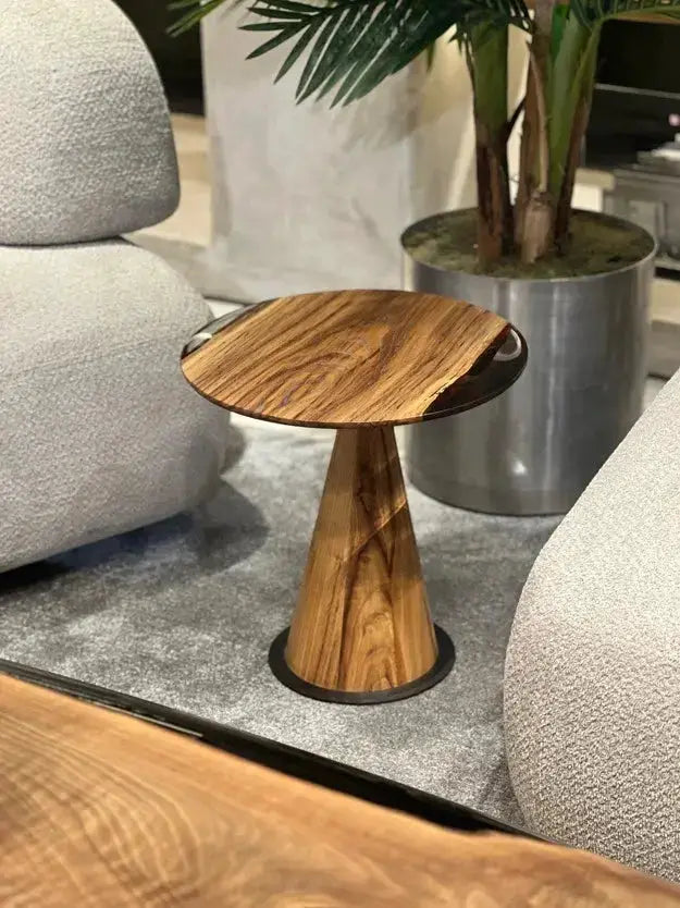 Mushroom Side & End table Made of Walnut and Epoxy Resin, photo 14 of 18