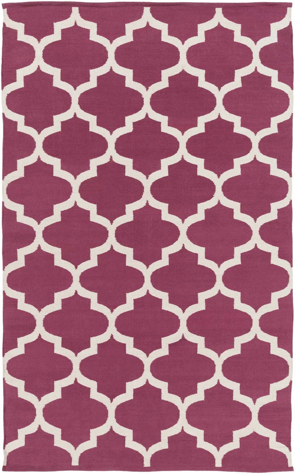 Muskogee Hand Woven Magenta Lattice Rug - Clearance