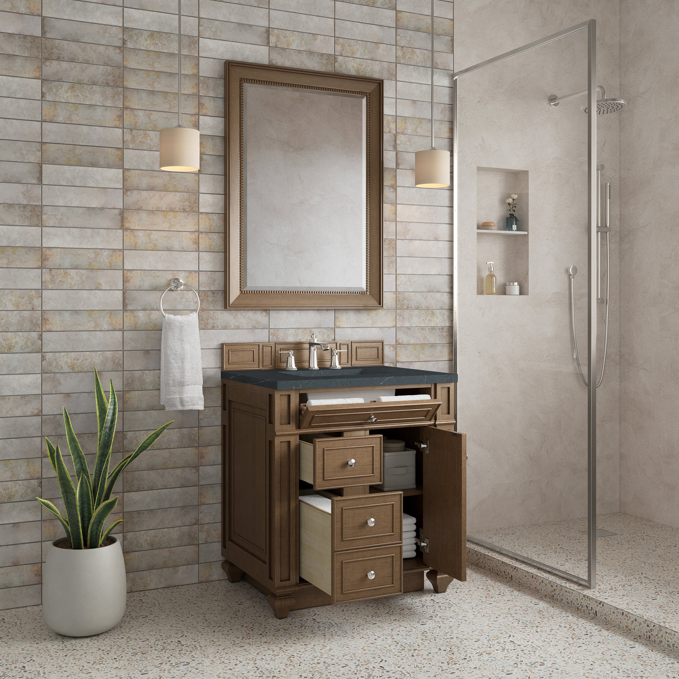 James Martin Bristol 30" Single Bathroom Vanity, Saddle Brown, view 22