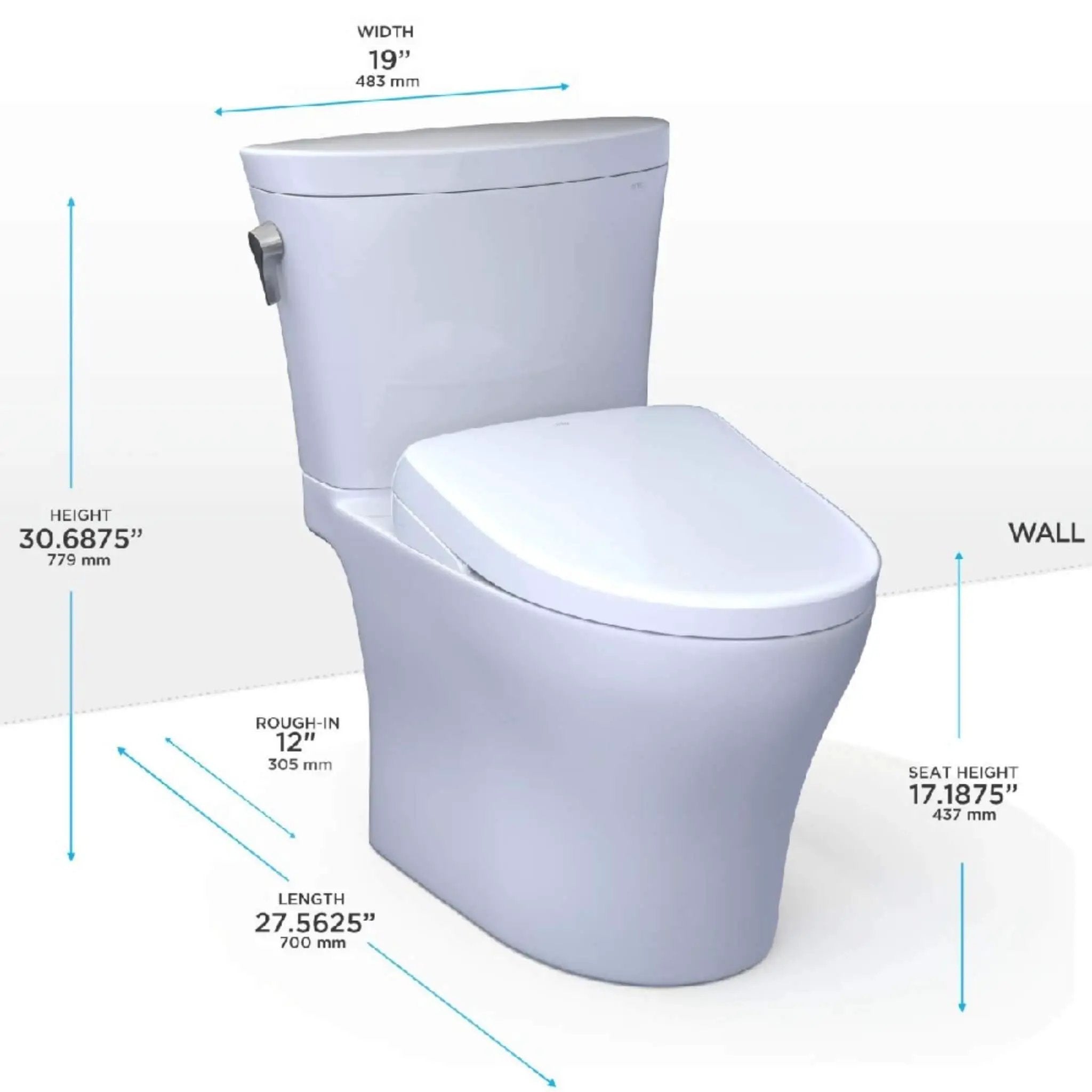 [MW4484726CEMFGN#01] TOTO Aquia IV Arc Dual Flush Universal Height Toilet With Washlet S7 Bidet Seat (SAK17483) by SAKSBY WHOLESALE