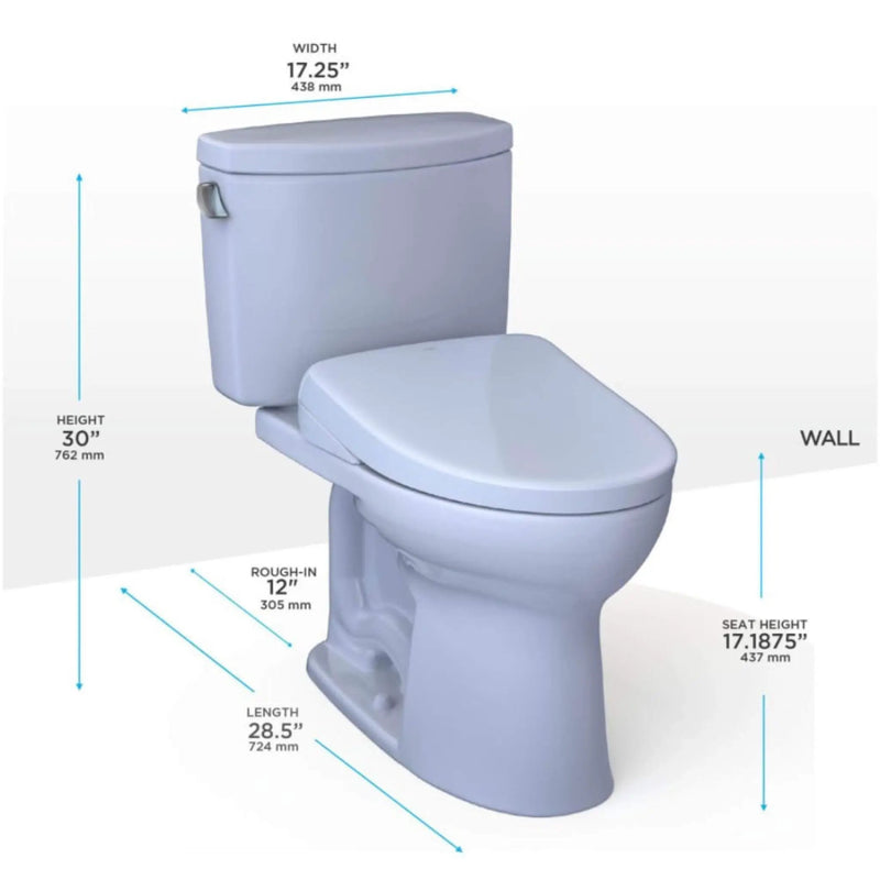[MW4544736CEFG#01] TOTO Drake II 1.28 GPF Chair Height Toilet With S7A Tornado Flush And Night Light (SAK78957) by SAKSBY WHOLESALE