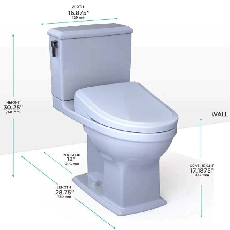 [MW4944734CEMFG#01] TOTO Connelly 1.28 GPF And 0.9 GPF Elongated Toilet With S7A Auto Open Bidet Seat (SAK24169) by SAKSBY WHOLESALE