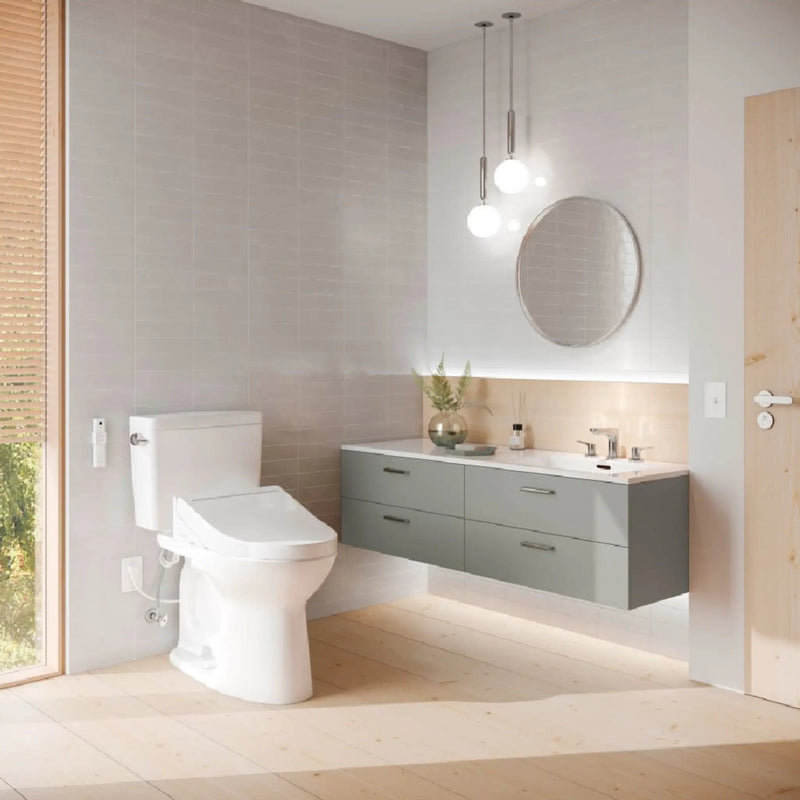 [MW7763084CEG#01] TOTO Drake 1.28 GPF Washlet Elongated Toilet With C5 Bidet Seat (SAK74362) by SAKSBY WHOLESALE