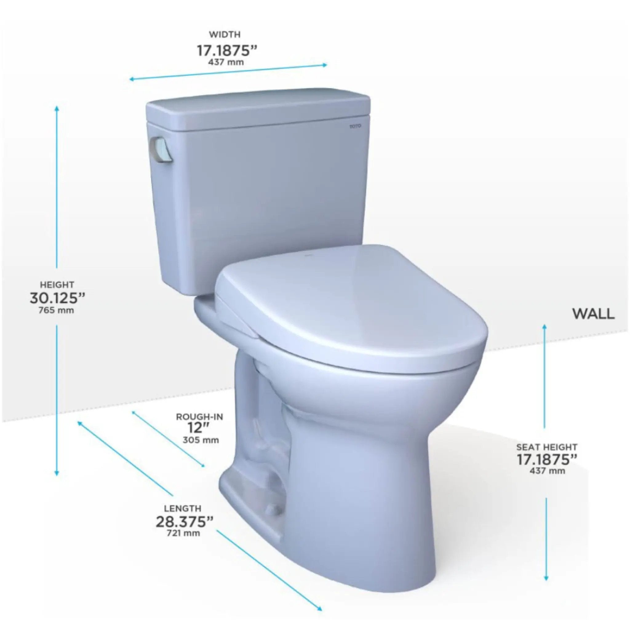 [MW7764726CEFG#01] TOTO Drake 1.28 GPF Electric Chair Height Toilet With Washlet S7 Heated Bidet Seat And Tornado Flush (SAK36508) by SAKSBY WHOLESALE