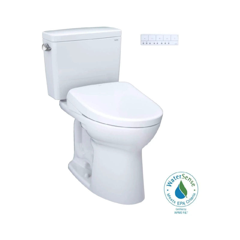 [MW7764726CEG#01] TOTO Drake 1.28 GPF Two Piece Washlet Elongated Toilet Seat With S7 Heated Bidet Seat And EWater+ (SAK52645) by SAKSBY WHOLESALE