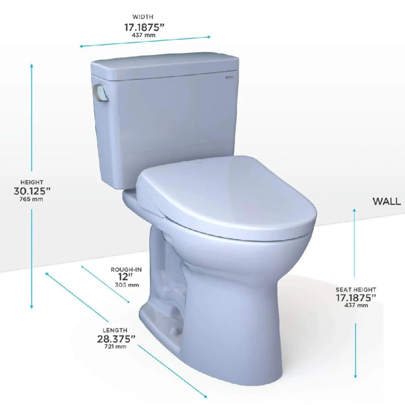 [MW7764726CSFGA#01] TOTO Drake 1.6 GPF Elongated Chair Height Ewater Toilet With Washlet S7A Auto Flush (SAK64218) by SAKSBY WHOLESALE