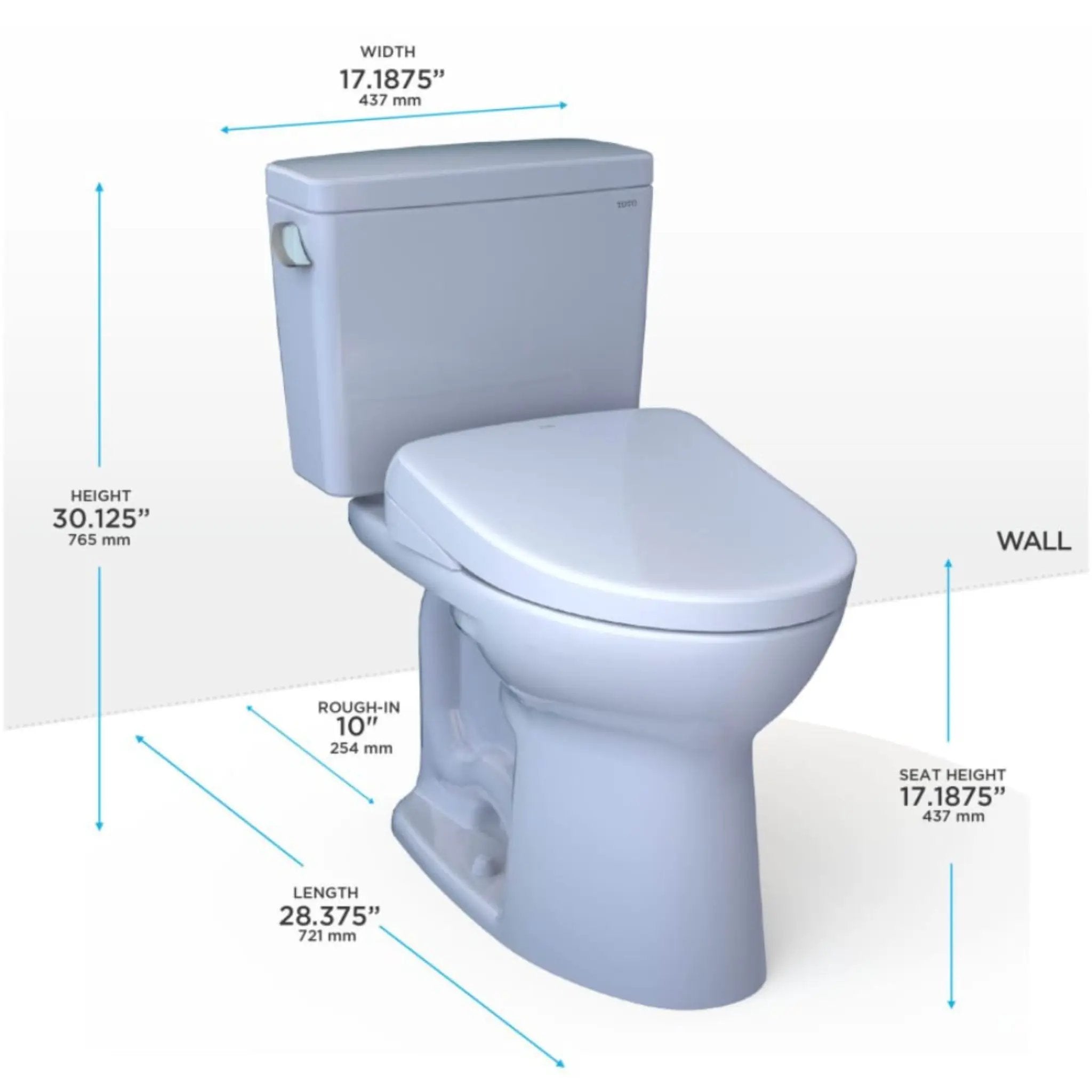 [MW7764736CEFG.10#01] TOTO Drake 1.28 GPF Universal Height Toilet With S7A Auto Open Bidet Seat And 10" Rough In (SAK32529) by SAKSBY WHOLESALE