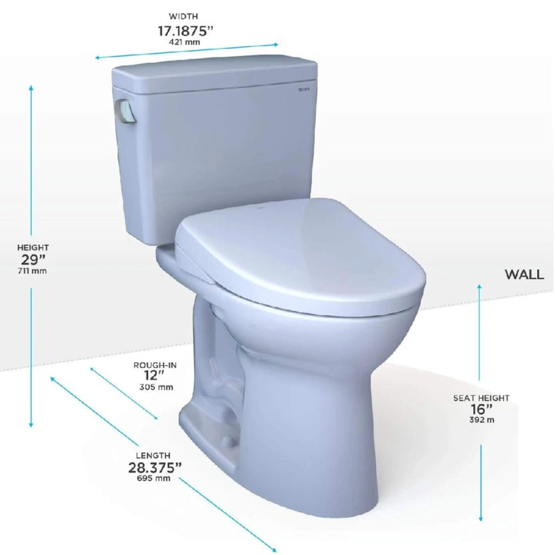 [MW7764736CSGA#01] TOTO Drake 1.6 GPF With Washlet S7A Elongated Auto Flush Bidet Seat Toilet (SAK52781) by SAKSBY WHOLESALE