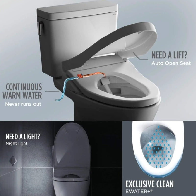 [MW7864736CEG#01] TOTO Drake 1.28 GPF Tornado Flush Toilet With Washlet S7A Bidet Seat (SAK56130) by SAKSBY WHOLESALE