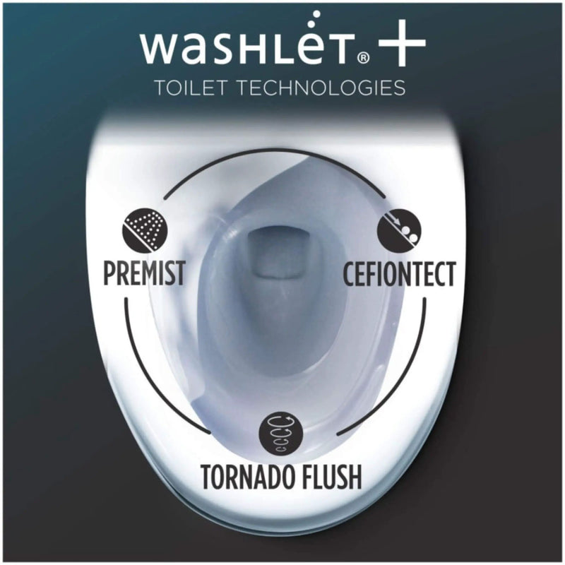 [MW9744734CEFGA#01] TOTO Guinevere 1.28 GPF Elongated Chair Height Toilet With Washlet+ S7A Tornado Auto Flush (SAK41037) by SAKSBY WHOLESALE