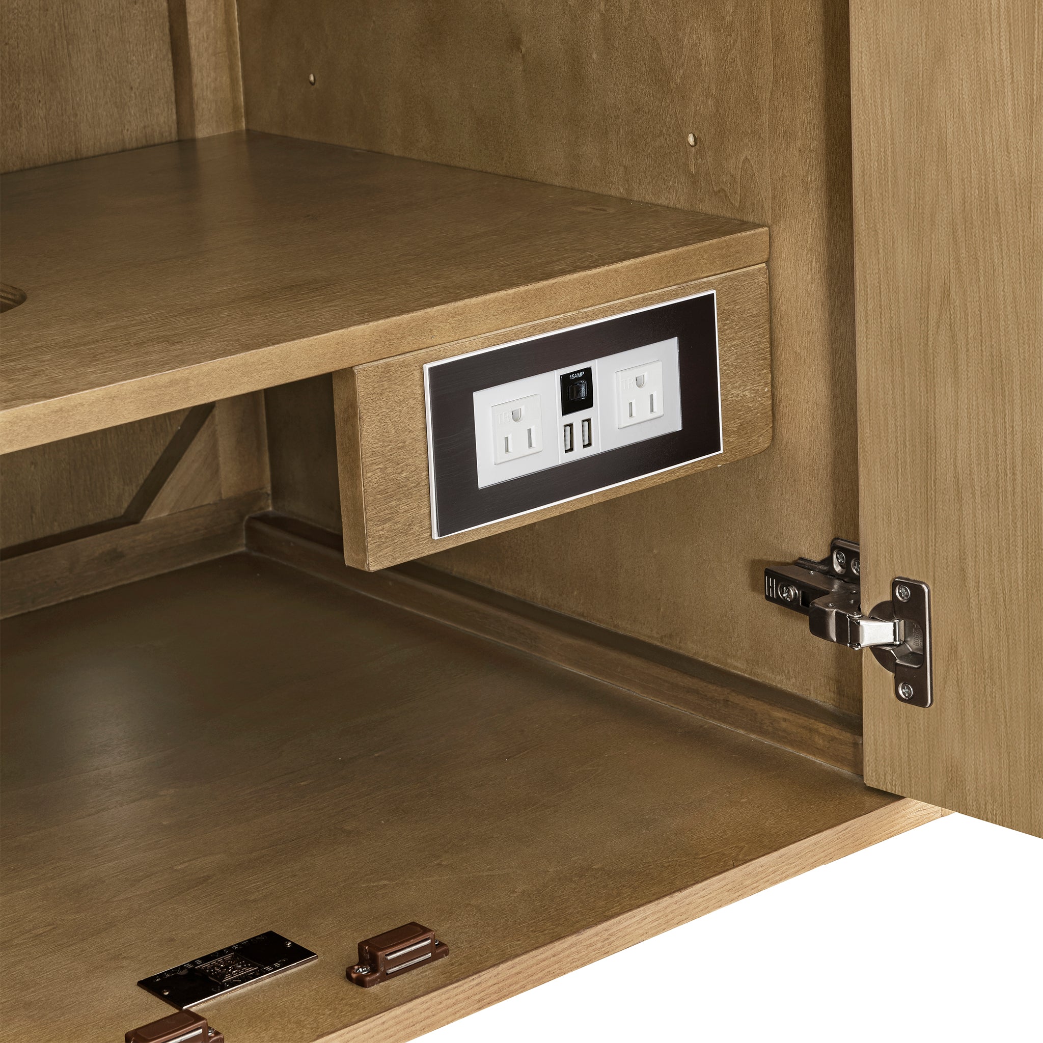 James Martin Laurent 30" Dual Mount Single Bathroom Vanity, Light Natural Oak, view 21