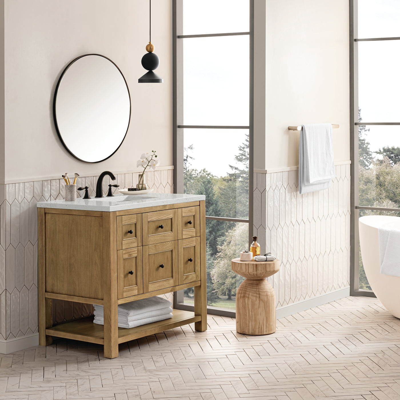 James Martin Breckenridge 36" Single Bathroom Vanity, Light Natural Oak, view 23