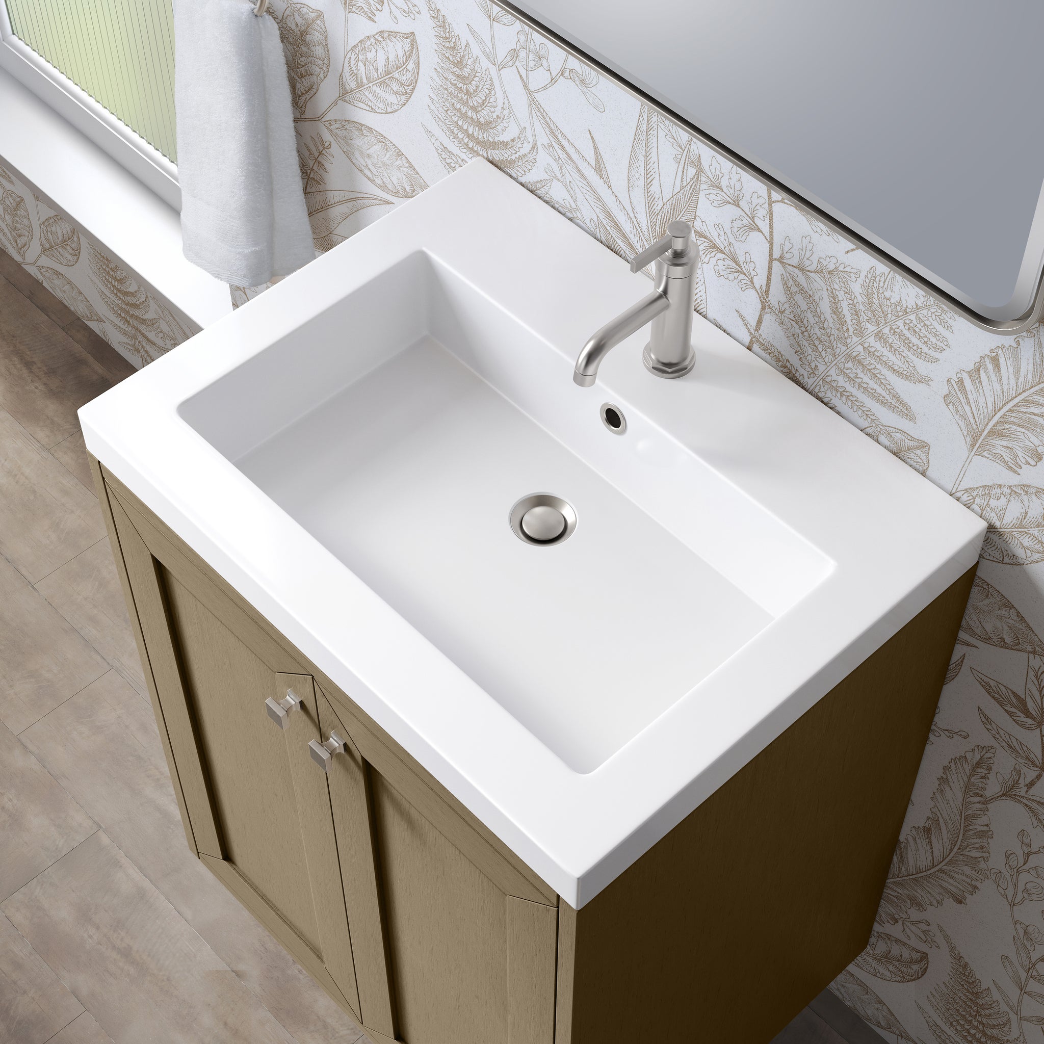 James Martin Chianti 24" Floating Single Bathroom Vanity, Walnut Whisper, view 8