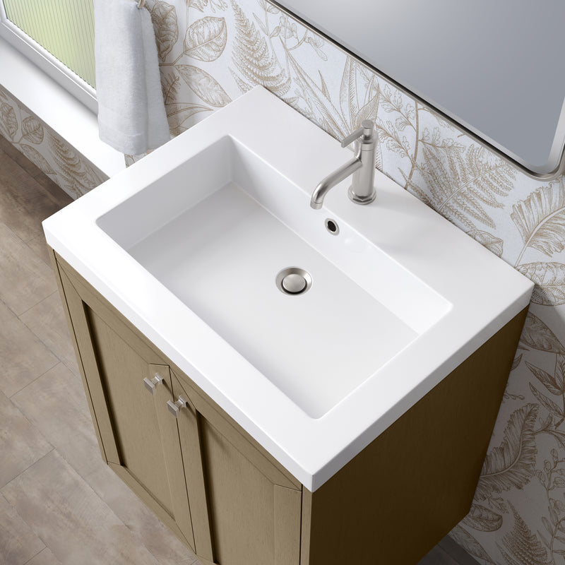 James Martin Chianti 24" Floating Single Bathroom Vanity, Walnut Whisper, view 8