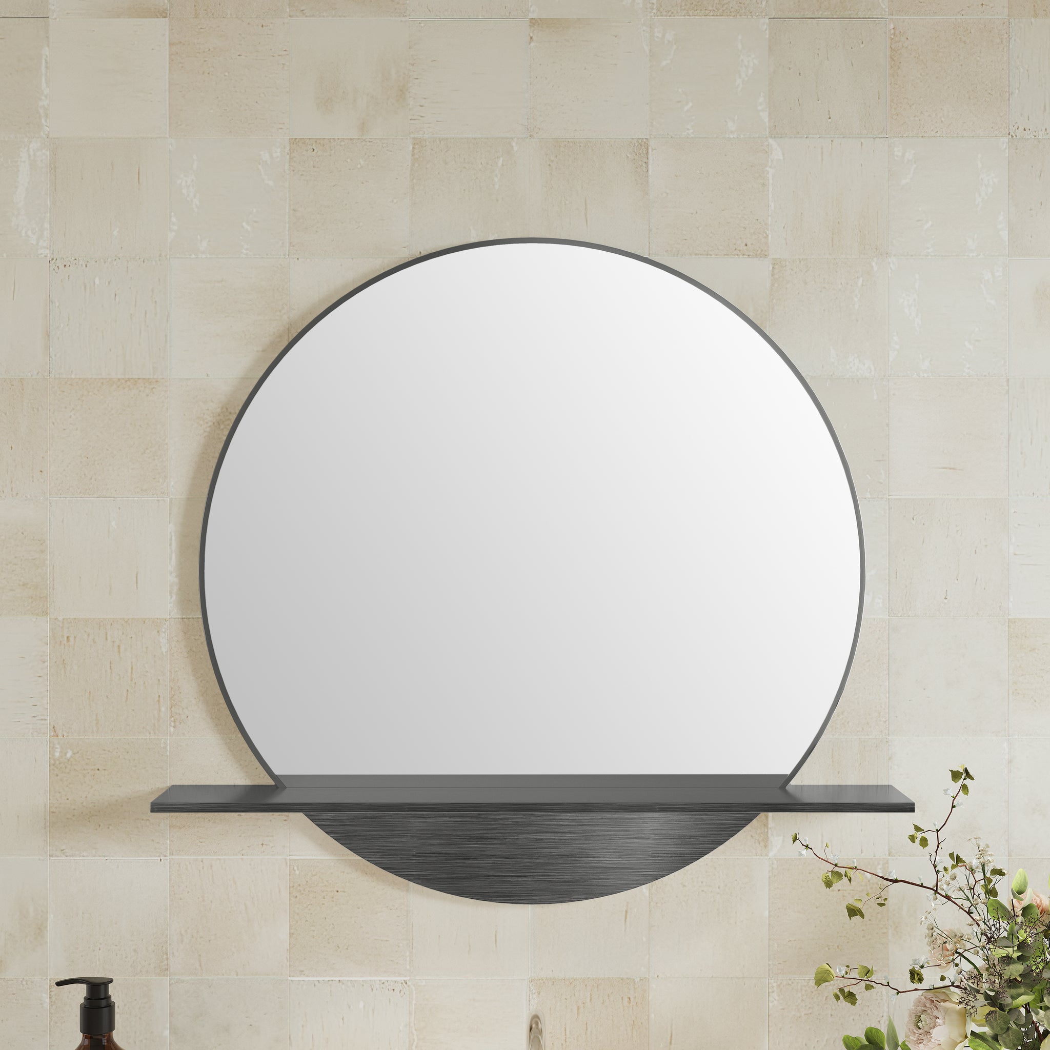 James Martin Platform 24" Mirror, Modern Iron, view 2