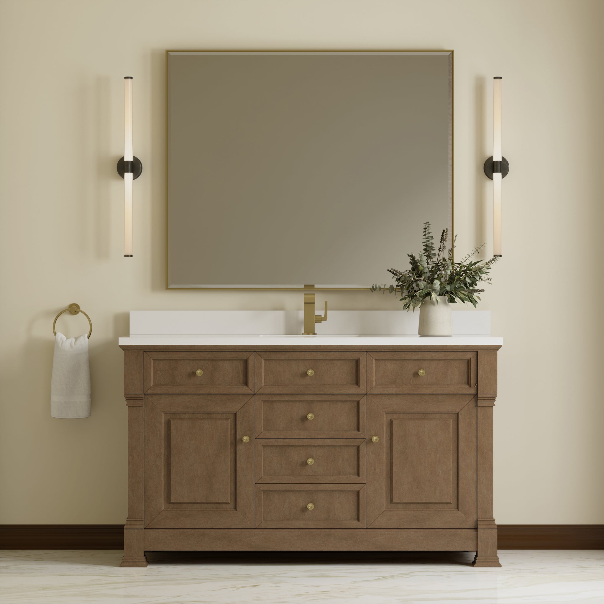 James Martin Brookfield 60" Single Bathroom Vanity, Pecan, view 30