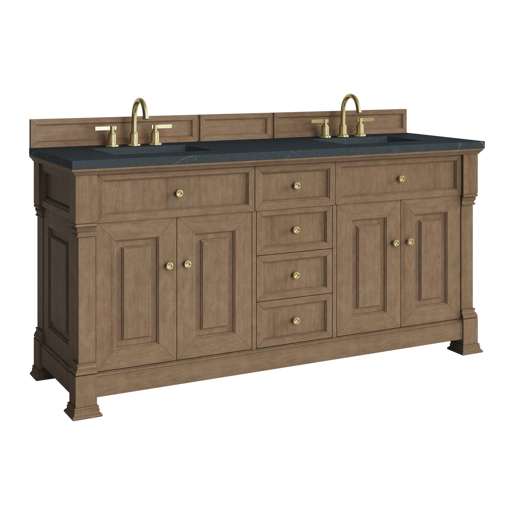 James Martin Brookfield 72" Double Bathroom Vanity, Pecan, view 33