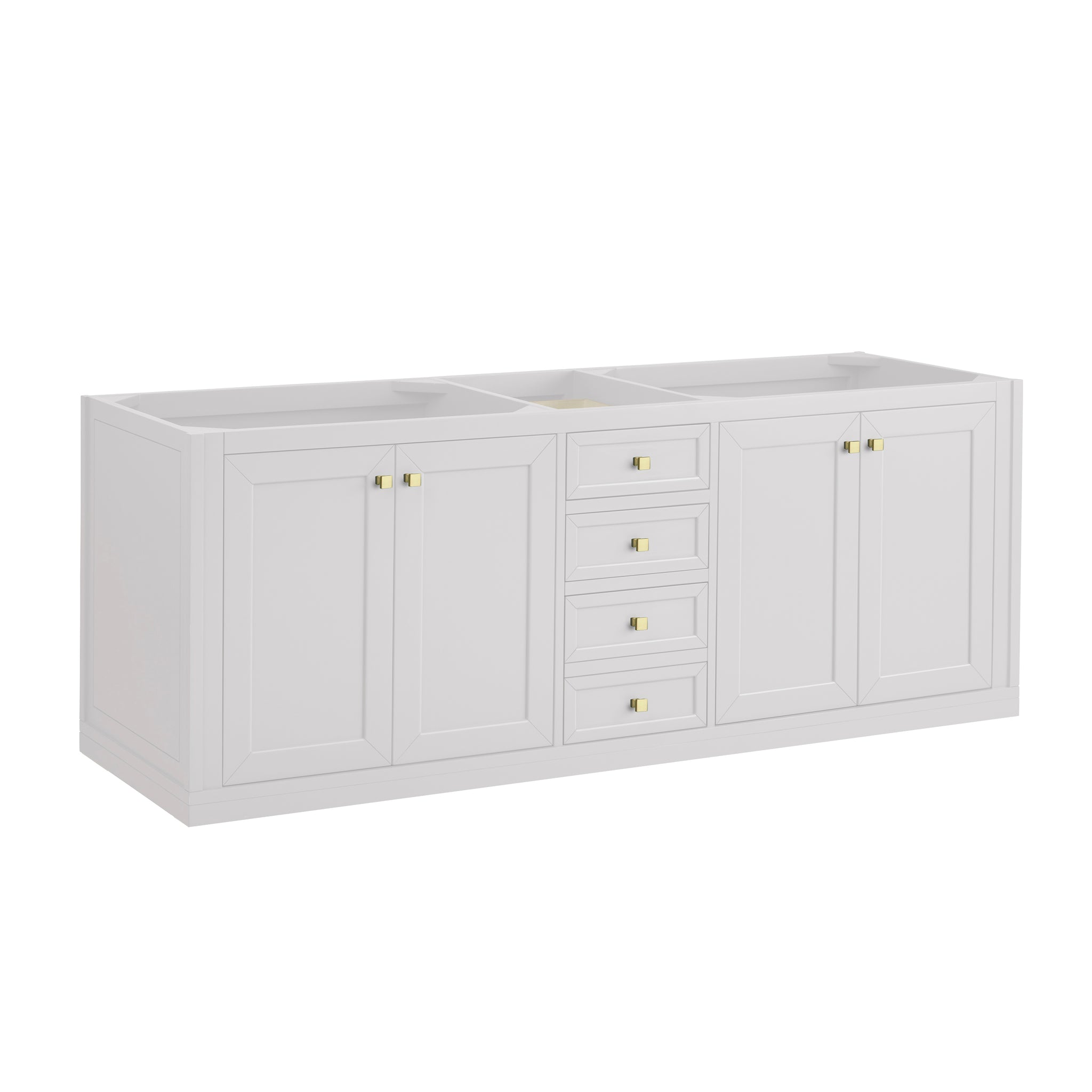 James Martin Chicago 72" Double Bathroom Vanity, Glossy White, view 21