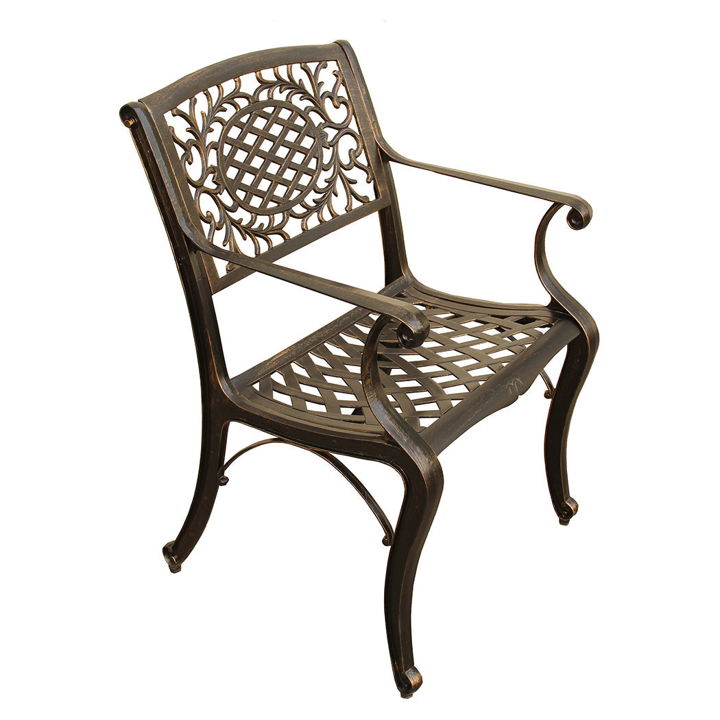 Outdoor Aluminum 9pc Large Oval Patio Dining Set and Eight Chairs by Sharicks