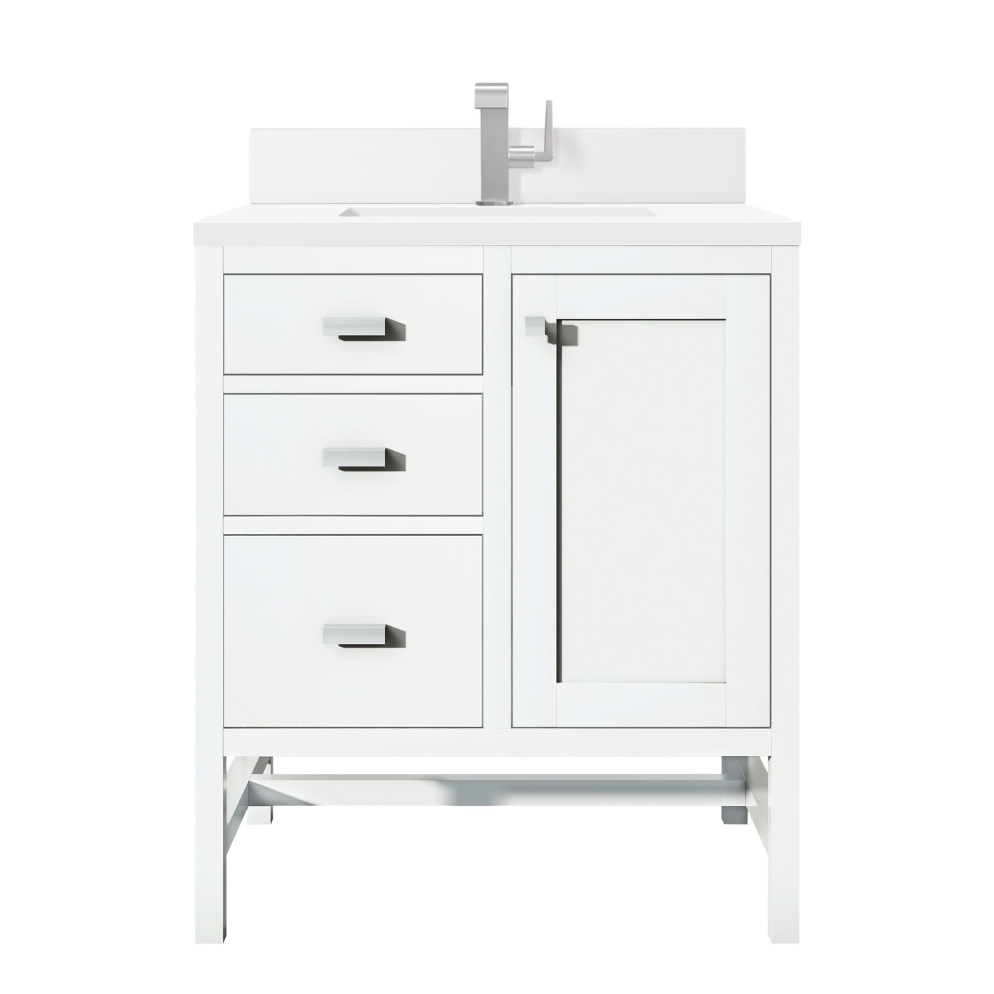 James Martin Addison 30" Single Bathroom Vanity, Glossy White, view 17