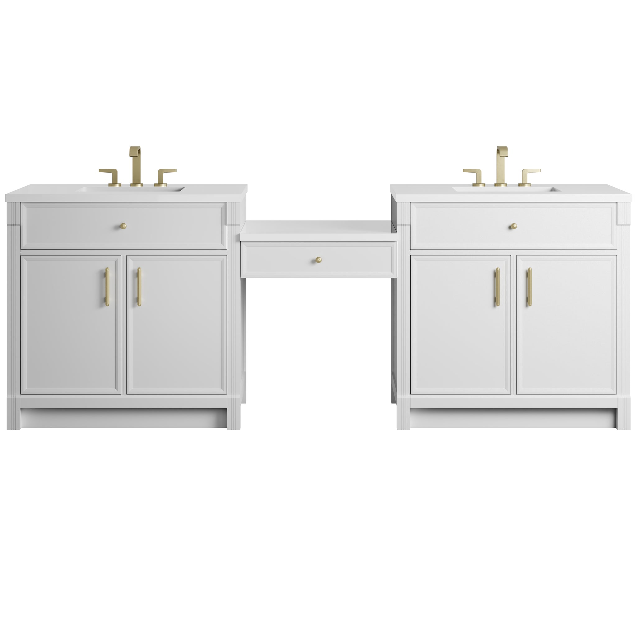 James Martin Bellshire 96" Double Bathroom Vanity, Bright White, view 21