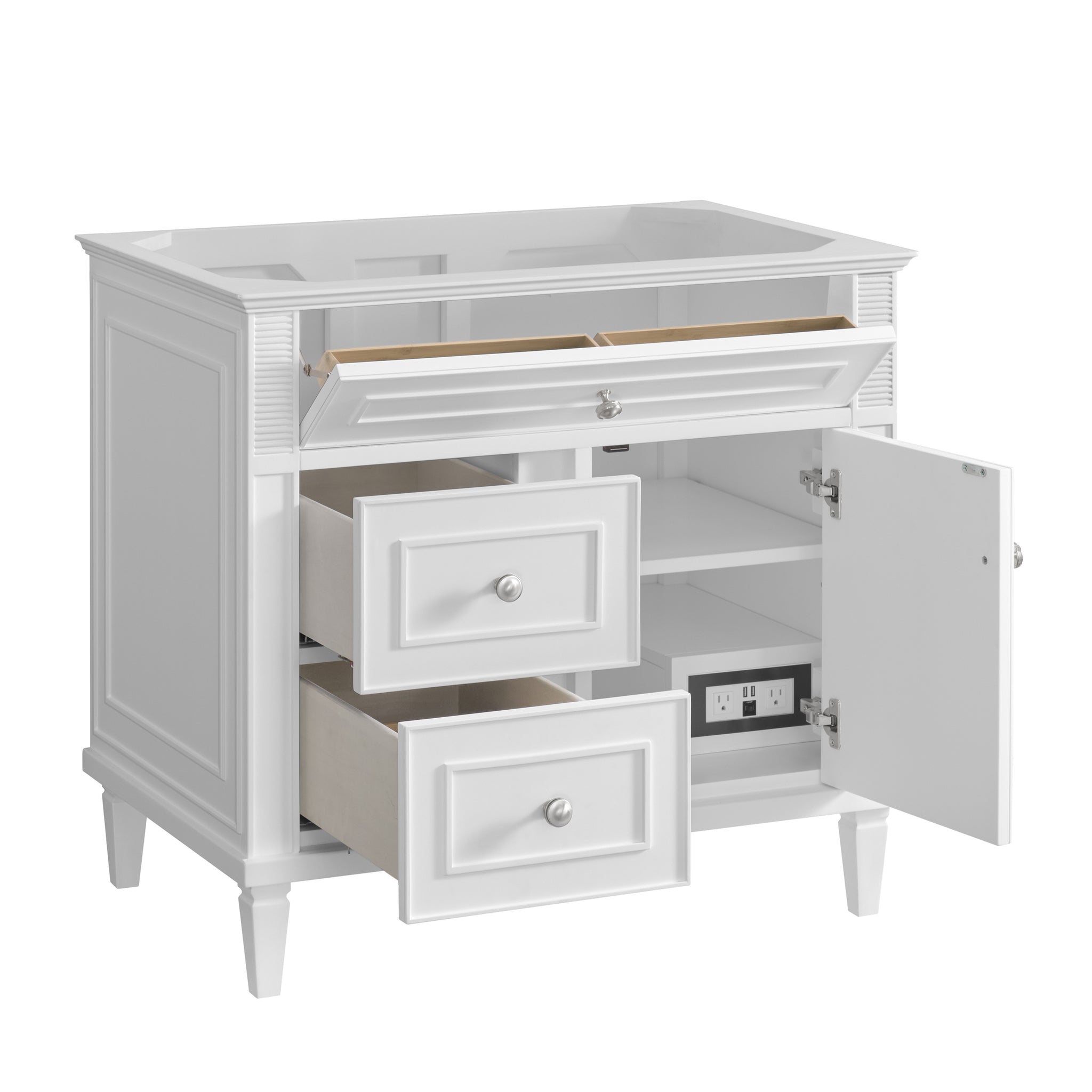 James Martin Lorelai 36" Single Bathroom Vanity, Bright White, view 39
