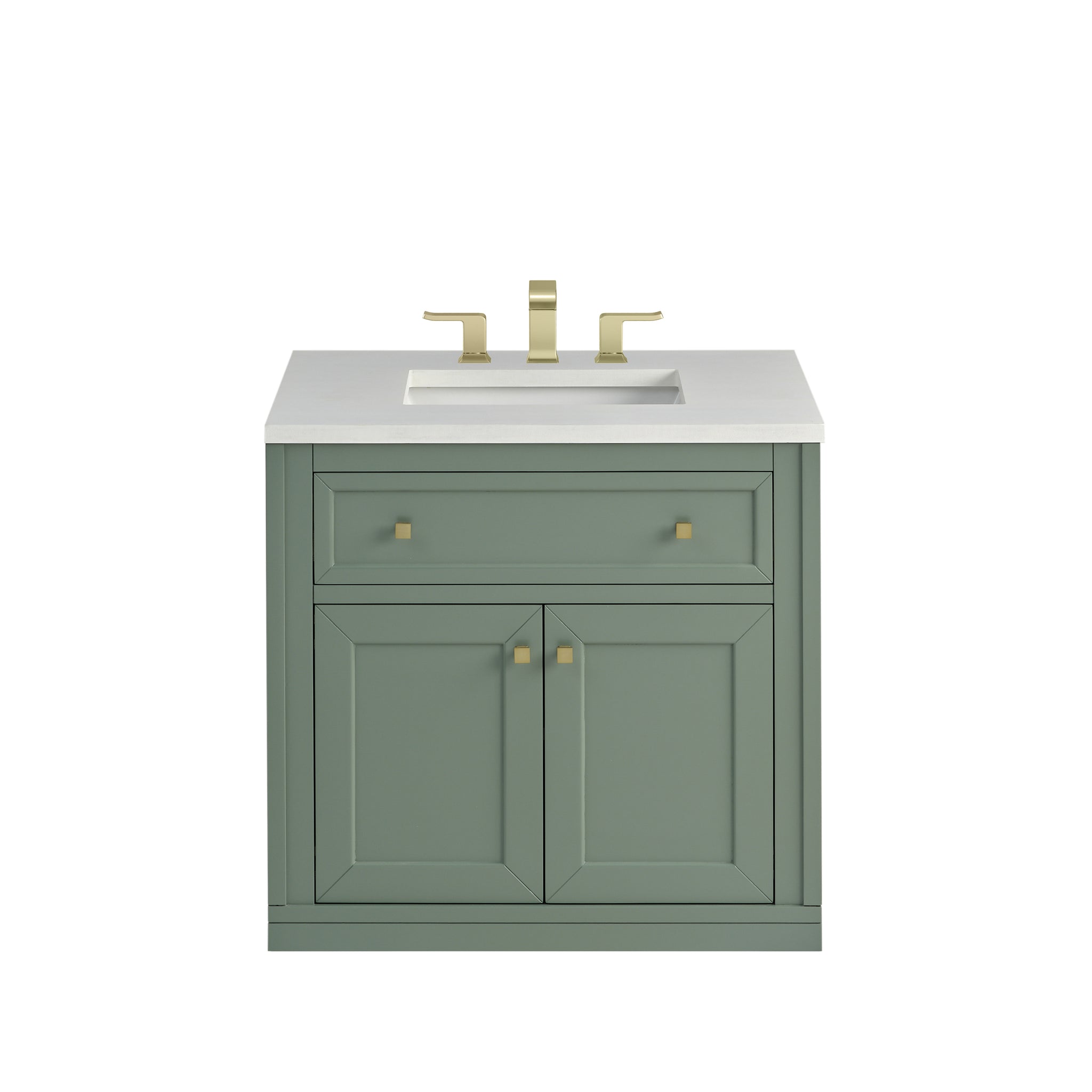 James Martin Chicago 30" Single Bathroom Vanity, Smokey Celadon, view 25