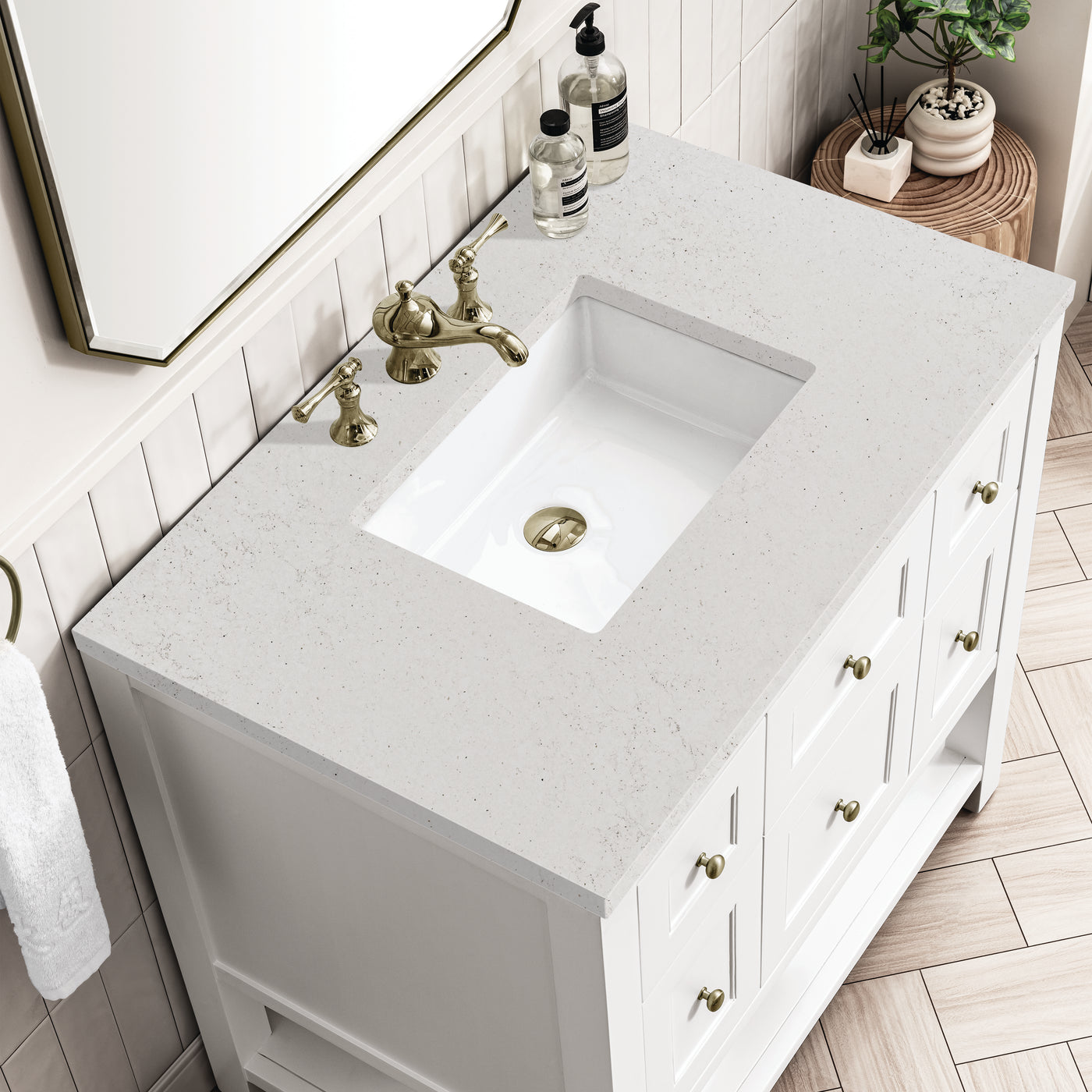 James Martin Breckenridge 36" Single Bathroom Vanity, Bright White, view 28