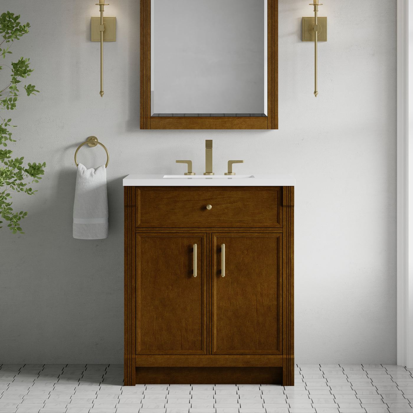 James Martin Bellshire 30" Single Bathroom Vanity, Honey Oak, view 32