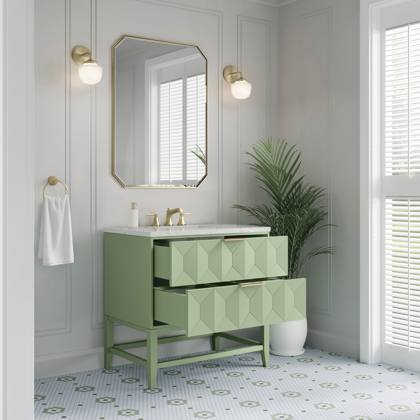 James Martin Emmeline 36" Single Bathroom Vanity, Pistachio, view 26
