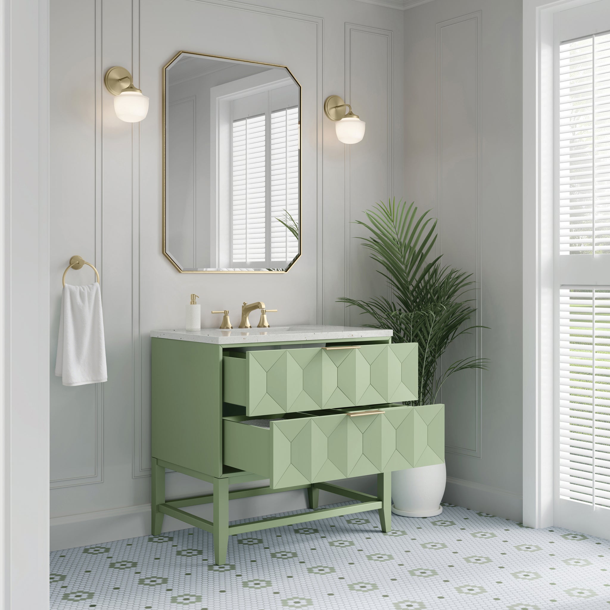 James Martin Emmeline 36" Single Bathroom Vanity, Pistachio, view 26