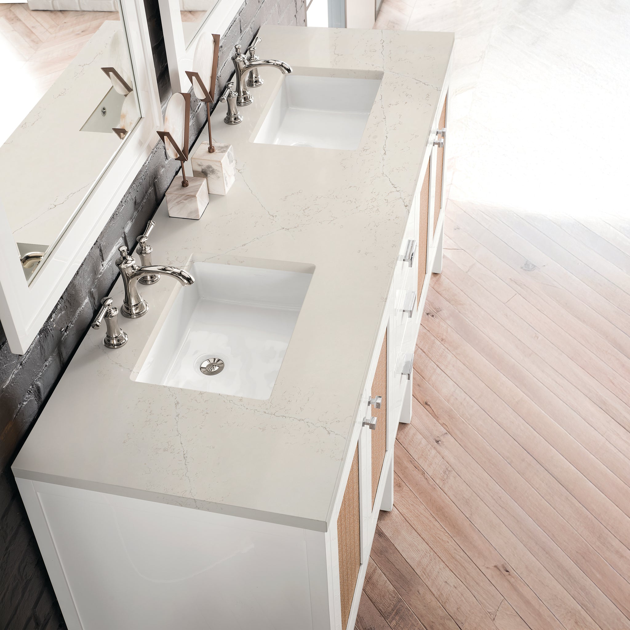 James Martin Addison 72" Double Bathroom Vanity, Glossy White, view 25