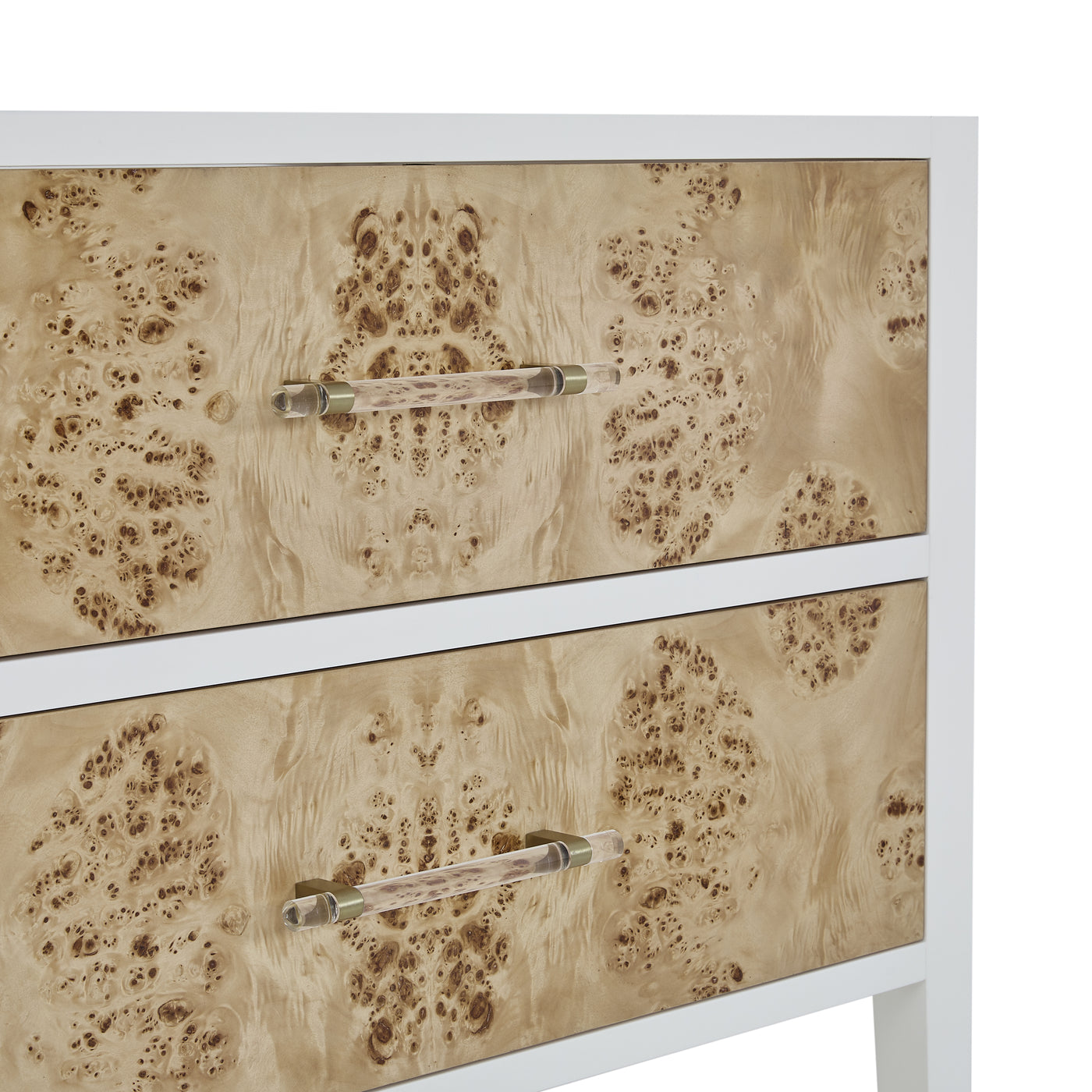 James Martin Olena 36" Single Bathroom Vanity, Polished White and Light Mappa Burl, view 13