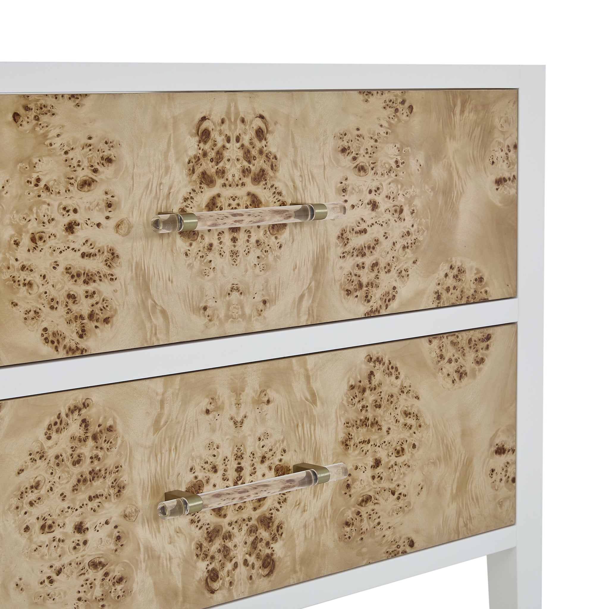 James Martin Olena 36" Single Bathroom Vanity, Polished White and Light Mappa Burl, view 13