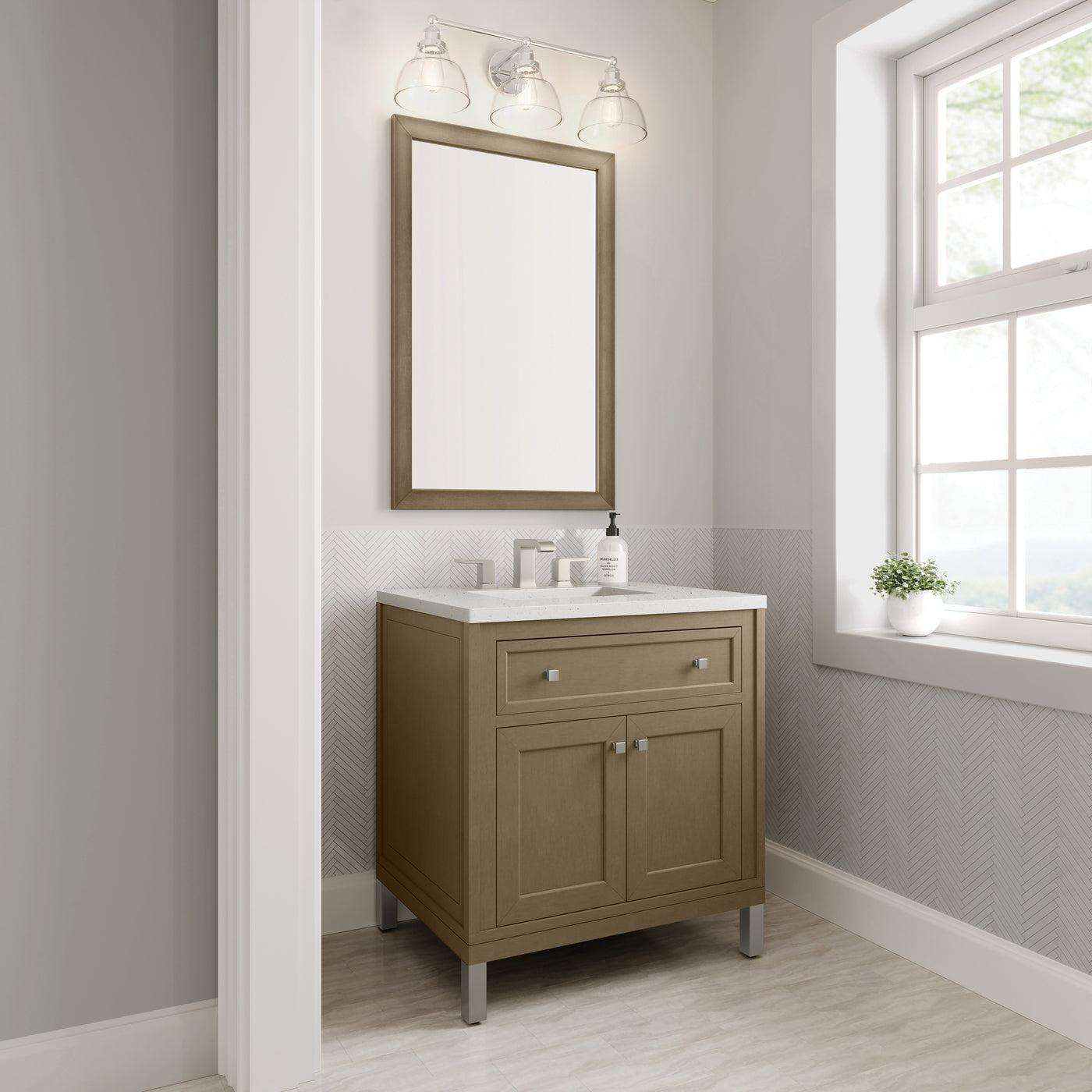 James Martin Chicago 30" Single Bathroom Vanity, Walnut Whisper, view 31
