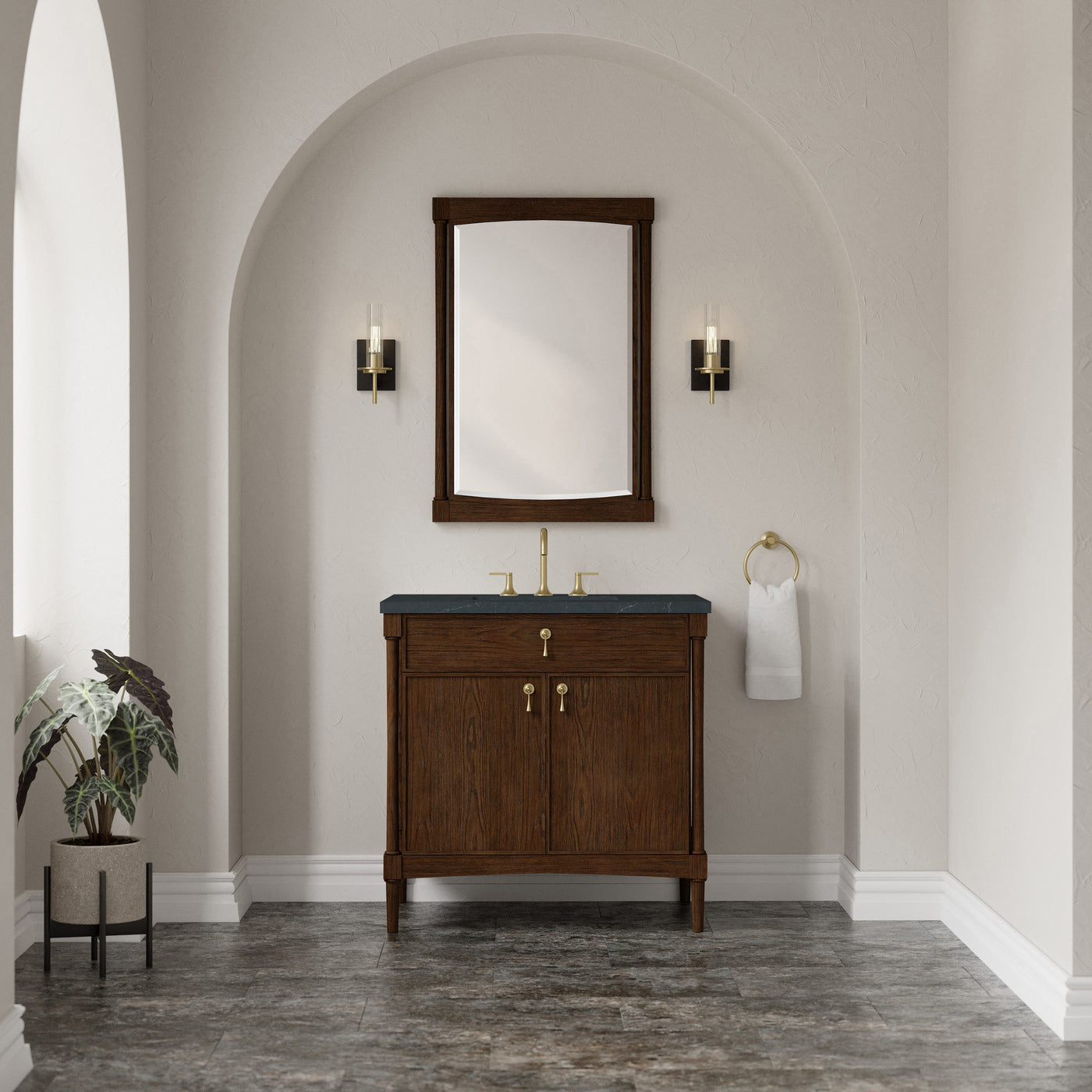 James Martin Kinnsden 36" Single Bathroom Vanity, Sable Oak, view 40