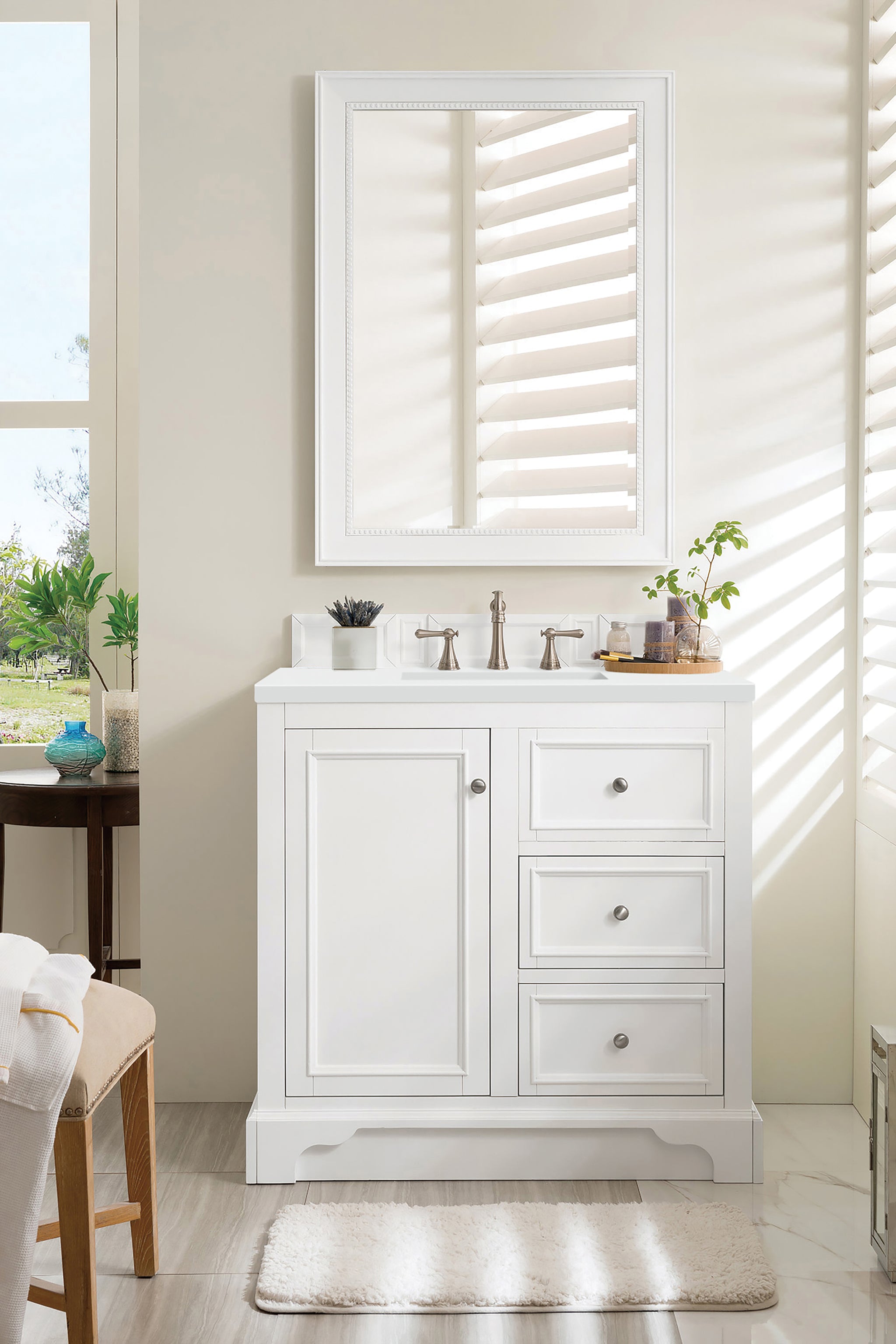 James Martin De Soto 36" Single Bathroom Vanity, Bright White, view 21