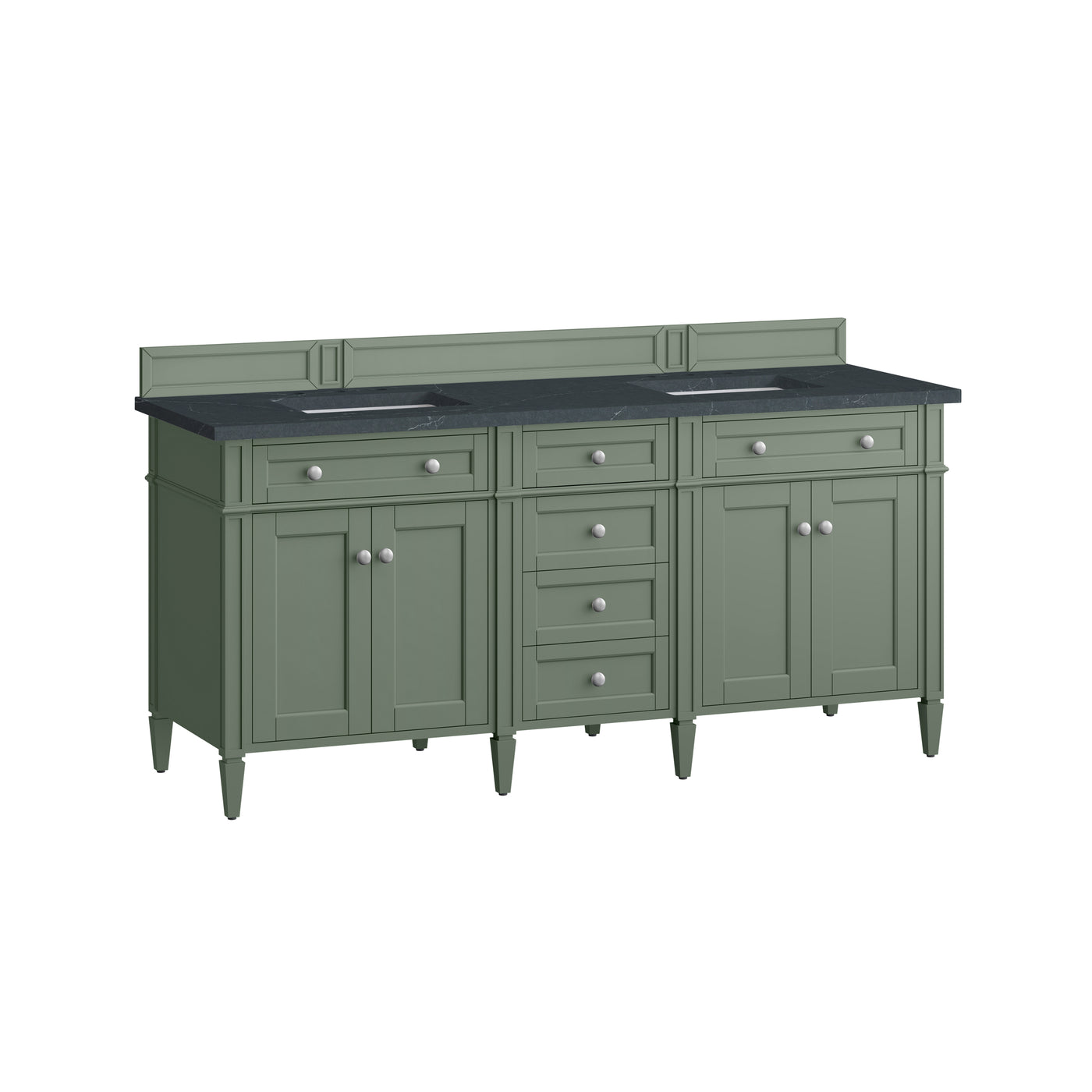 James Martin Brittany 72" Double Bathroom Vanity, Smokey Celadon, view 33