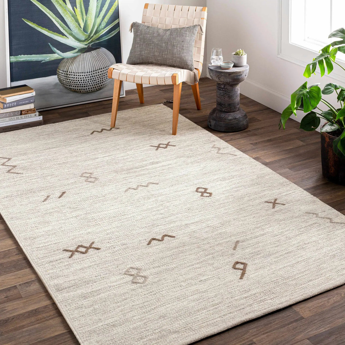 Napaskiak Wool Rug - Clearance, installed in a room
