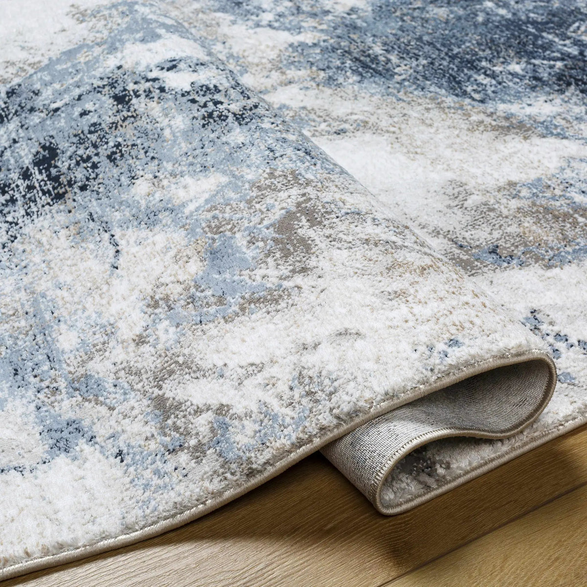Napierville Blue Marble Rug, detail
