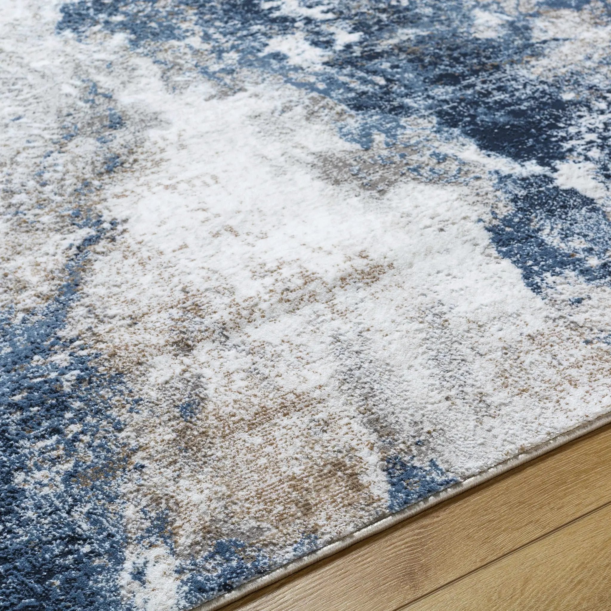 Napierville Blue Marble Rug by Boutique Rugs