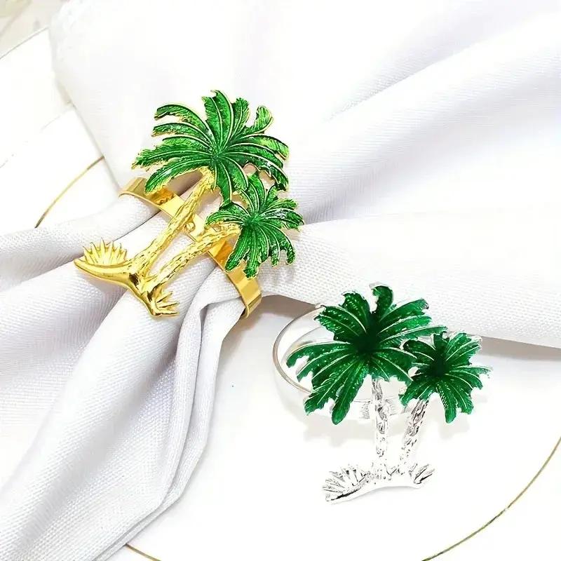 Napkin Rings - Hawaiian Coconut Tree Wooden Set by House Of Avana