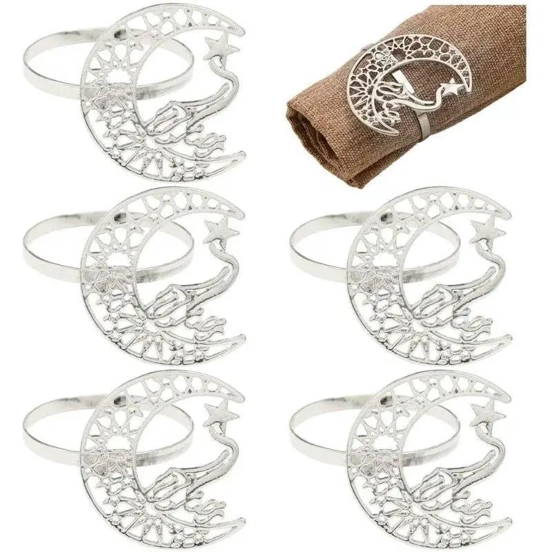 Napkin Rings - Moon Shaped Metal by House Of Avana
