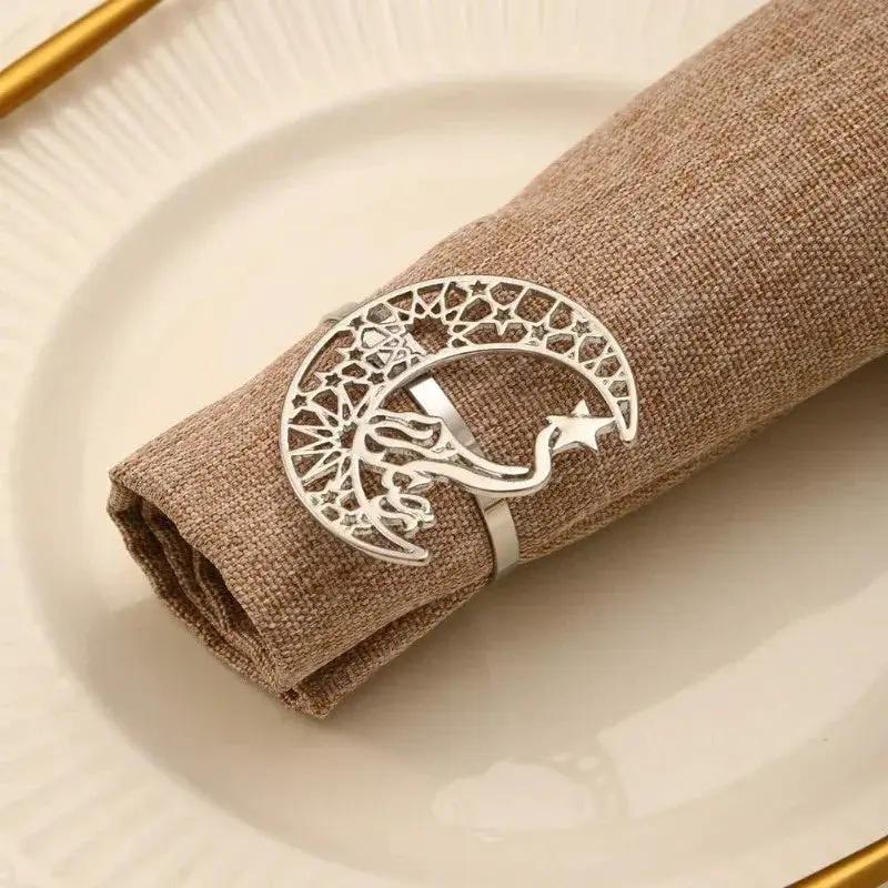 Napkin Rings - Moon Shaped Metal by House Of Avana