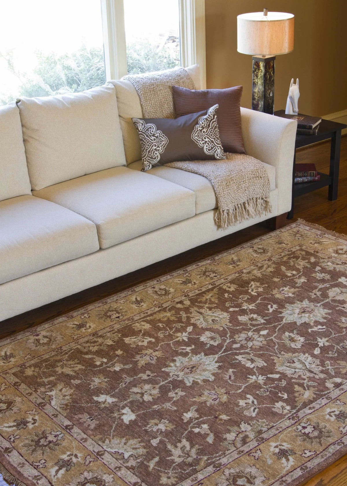 Napolville Premium Wool Area Rug - Clearance, installed in a room