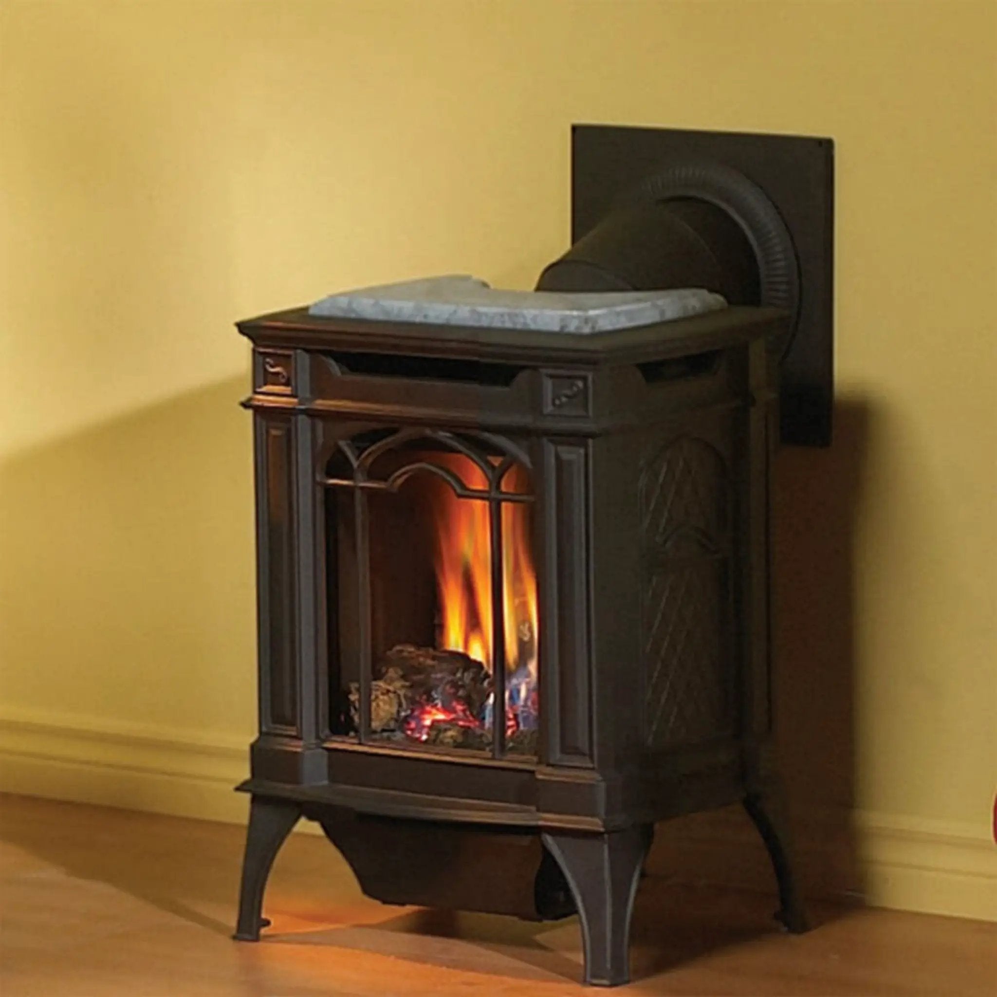 Napoleon Arlington 20 19-Inch Cast Iron Millivolt Ignition Natural Gas Stove [GDS20NSB] (SAK93714) by SAKSBY WHOLESALE