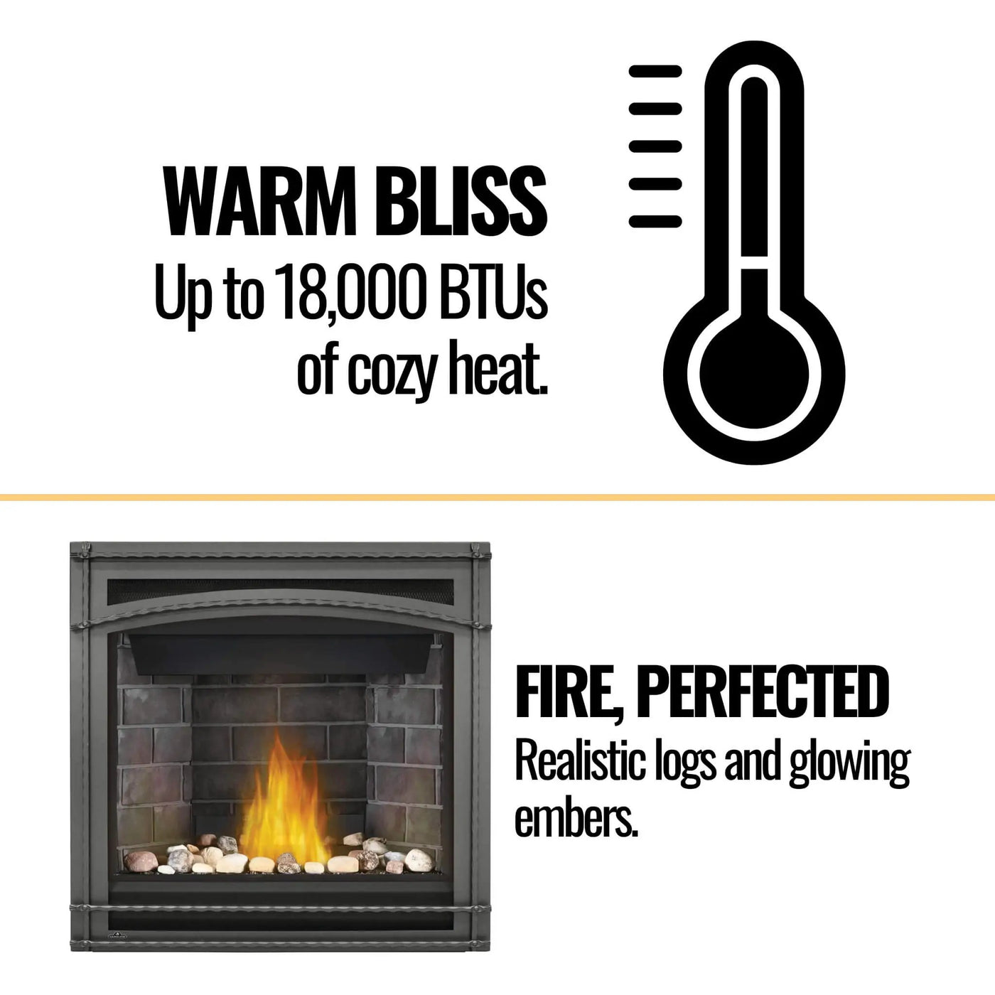 Napoleon Ascent 36 35-Inch Direct Vent Millivolt Ignition Fireplace [B36N/PTR-1] (SAK85316) by SAKSBY WHOLESALE