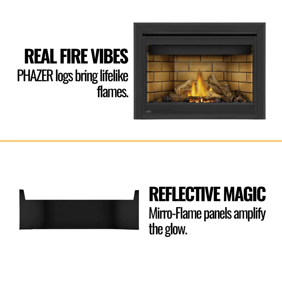 Napoleon Ascent 46-Inch Direct Vent Millivolt Ignition Natural Gas Fireplace With Back-Up Control System [B46NTR] (SAK62184) by SAKSBY WHOLESALE